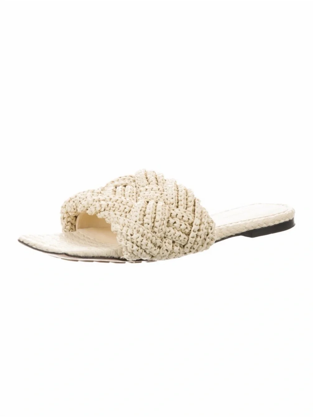 Bottega Veneta Lido Flat Sandal in Cream 39.5